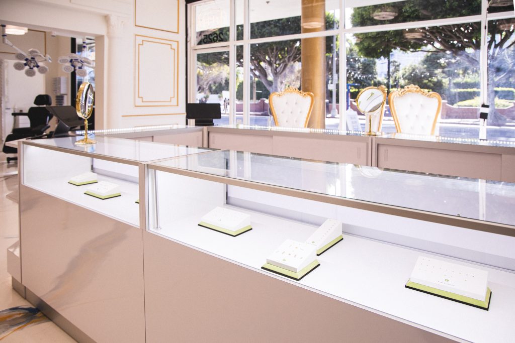 BVLA 14k gold body jewelry on display at Apollo Tattoo & Piercing Studio in Santa Monica & Los Angeles