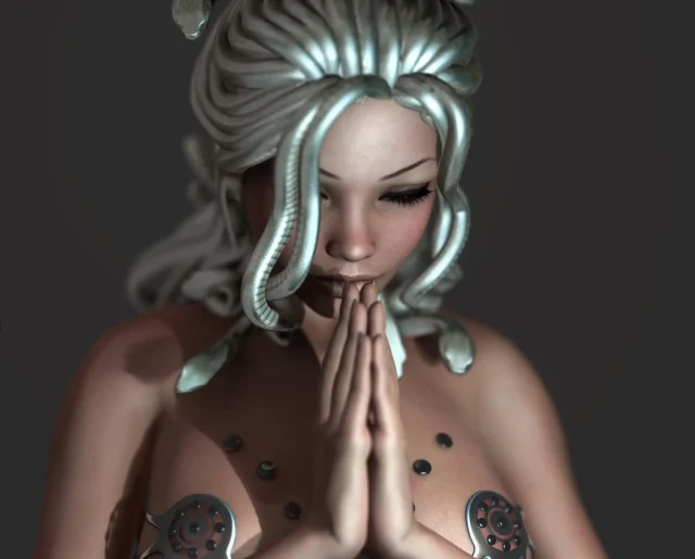 Neo-traditional Medusa tattoo